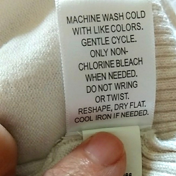 Apt 9 Wide Striped White/Beige Cowl Neck Pullover Sweater SZ L - Picture 8 of 9